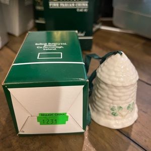 Belleek bell tower ornament
